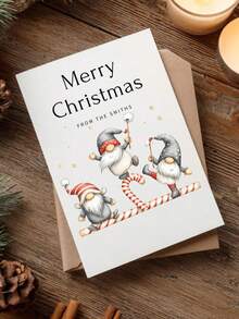 4 Sheets Cute Santa Claus Christmas Gnomes DIY UV DTF Rub On Transfer Stickers Crafts, Greeting Cards Transfer Stickers, Junk Journal, Tumbler Glass Jars, Coffee Mugs Cup Wraps, Bottles Vase, Laptops Phone Cases, Illustration, Scrapbooking, Winter Xmas Party Home Decor, 10cm