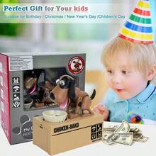 Cute Stealing Coin Money Box -Interactive Dog Bank With CuteChihuahua Design, Counting & Sorting System, Durable Pp MaterialPerfect For Christmas & Birthday Gifts, Playful Design, SturdyConstruction - Multicolor - View 7