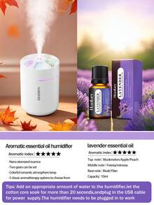 1 x 180毫升车载加湿器，黑色车载空气清新剂，带浪漫彩色氛围灯，黑白两色可选，2种工作模式，自动关机功能，兼容精油，五合一超声波香薰机，5套精油套装，适用于汽车、客厅、卧室、浴室、植物、宠物房、办公室、大房间，需电源适配器 - 黑與白 - 查看 21