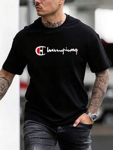 男士T恤 - 黑與白 - 查看 1