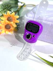 迷你电子手指计数器/环形手动计数器，手压式人流量计数器，随机颜色Tasbih，小巧可爱，使用方便，适用于编织，祈祷计数等。