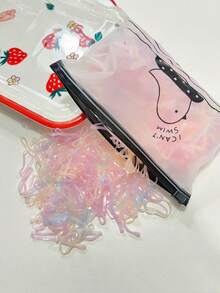 1000个装女士迷你橡皮筋，柔软弹力发圈，适用于编发、扎马尾、做发绳、发圈、发饰等。 - 黑色 - 查看 7