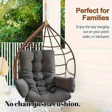 1PC Multi-Functional Rocking Chair Cushion, Suitable For Chairs, Hanging Baskets And Recliners. Seat Pad Egg Shaped Hammock Base Pillow Suspended Basket Rest, Suspended Seating Comfort, Egg Shaped Pillow, Hammock Base Cushion, Contemporary Pillow Style, Egg Shaped Design, Durable Stitching