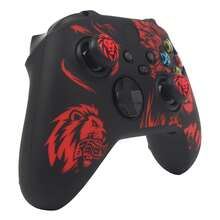 RALAN Lion Design Controller Skin With 2 Thumb Grips Compatible With Xbox Series X/S Wireless Controller , Anti-Slip Silicone Controller Cover Protector Case - Multicolor - View 9