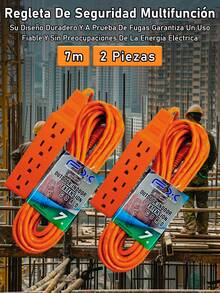 EXTENSIÓN ELÉCTRICA MULTICONTACTO USO RUDO 15 METROS 4 ENCHUFES - Tipo de Enchufe A USA (110-127V) - Ver 16