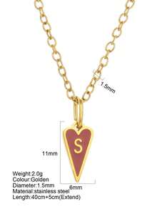 1pc Fashion Personalized 26 Initial Letter Pendant Necklace, Versatile Design Suitable For Christmas Wear & Gift - Gold - View 17