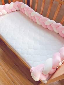 1 件编织婴儿床保险杠、三股编织包裹婴儿床内衬、INS 婴儿柔软打结编织婴儿床保险杠、婴儿靠垫保险杠、新生儿装饰床上用品、编织保险杠垫、婴儿床护栏、育儿室装饰、保护婴儿免受碰撞的婴儿床上用品，新生儿的绝佳礼物 - 白粉粉 - 查看 8