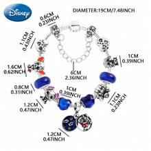 Disney 1件官方授权DIY史迪奇卡通手链，金属材质，防水，色彩鲜艳，新款时尚饰品，节日礼物，送给朋友的生日礼物 - 彩色 - 查看 7