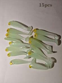 夜光软饵，硅胶鱼形人工鱼饵，软硅胶小鱼饵，2.17英寸