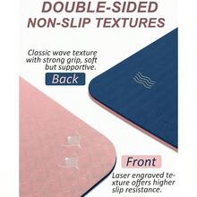Tapete de Yoga Antideslizante y Cmodos, Yoga para Ejercicio de Calidad y Ecolgico, 183x 61CM, Suavecito y Grueso, Deporte Colchoneta Fitness Alfombrilla Gimnasio de Ejercicio para YogaGymPilates - Rosa+Azul - Ver 3