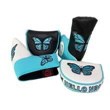 1pc 'Butterfly' Pattern Blade Putter Head Cover, Putter Head Cover Blade, Magnetic Closure Blade Putter, Mid Mallet Putter Cover