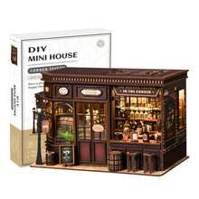 3D Wooden Puzzle Book Nook Kit, Dollhouse Booknook Bookshelf Decor, DIY Miniature House Kit Crafts For Adults Women To Build, Creativity Gift For Family Girl Friends - Corner Tavern - 查看 1