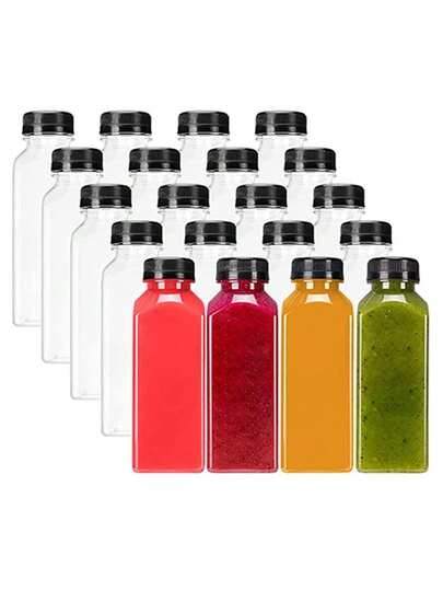 1pc Transparent Juice Bottles, Leak-Proof Clear Plastic Juice Bottles, Perfect For Smoothies, Milk, Homemade Beverages, Juicing Containers Water Bottle For Outdoor For Sport, Suitable For Home Or Outdoor Camping Water Bottle For Outdoor For Sport Back To School