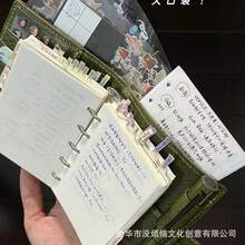 オリーブグリーン5ルーズリーフ手帳手帳スケジュール計画日記ポケット帳厚くアイデア設計 - オリーブグリーン M5 ルーズリーフノート [罫線入り 40ページ] - チェックする 11
