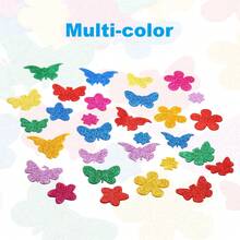 Foam Stickers, EVA Self Adhesive Glitters Foam Shape Sticker Craft Supplies For Scrapbook Card DIY Making Home Decor - 蝴蝶花120朵 - 查看 3