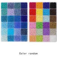5200pcs 3mm Glass Seed Jewelry Making Kit For DIY Handicrafts And Bracelet, Necklace, Earrings, Ring Jewelry Making, Beading Set Box For Beginners (Random Colors)