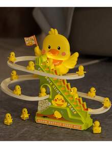 Duck Shape/Rabbit Shape Climb Stairs Slide Children's Toys, Gravity Drop And Musical Lights, Children's Puzzle Toys,Suitable For Children's Birthday Gifts,Party Gift - Multicolor - View 7