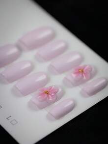 10 móng giả kiểu Y2K hoa hồng hạt vàng, móng vuông màu hồng nhạt làm thủ công, nền màu hồng nhạt, hoa hồng 3D, móng giả đính hạt vàng, dễ thương và có họa tiết, cần thiết cho mùa thu đông, thích hợp sử dụng hàng ngày, dự tiệc và tiệc tối, là món quà tốt nhất dành cho phụ nữ. Móng giả làm thủ công. - Màu Hồng baby - Xem 6