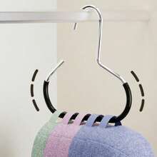 Hat Storage Box, Closet Hanger, Multi-Functional Hat Display Rack, Anti-Slip No Trace, Multi-Functional Rack Space-Saving Design Anti-Slip, Strong Load-Bearing Capacity, Thickening Design, Durable Plastic Wall-Mounted Rack, Hat Storage, Small Space Living, Dormitory Essential, Suitable For, Office, Dormitory Room, Dressing Room, Christmas Decoration (Random Style) - Random Styles - View 7