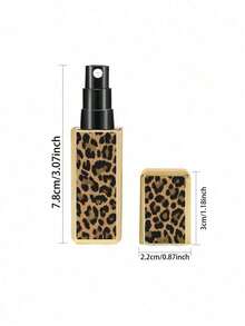 1pc 5ml Textured Leopard Print Square Perfume Refill Bottles, Portable Refillable Perfume Spray Bottle,Leopard Print And Flower Pattern Mini Travel Spray.Portable Travel Bottom Direct Filling Perfume Bottles, Square Portioning Bottle, Spray Bottle.Reusable. Liquid Separation Bottles - 彩色 - 查看 9