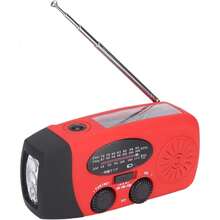 Emergency Weather Radio, 1000mAh Portable Solar Hand Crank Emergency Radio With LED Flashlight, SOS Alarm And Compass, Solar/USB Charger, Waterproof Hand Crank Radio For Outdoor Emergencies - 紅色 - 查看 9