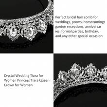 Rhinestones Tiara For Women Girls - Silver - View 7