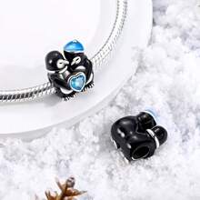 新款925纯银卡通动物吊坠，适合女士DIY手链，时尚珠宝，生日派对礼物 - 彩色 - 查看 4