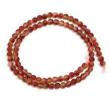 1颗4/6/8/10毫米天然橙红色玉珠，珠宝制作材料，适用于女性手链、项链、工艺品、吊坠、装饰品 - 橘紅色 - 查看 10