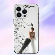 Custodia per telefono con sopracciglia di C-Charlie P-Puth, compatibile con 16, 15, 14, 13, 12, 11 Plus, Pro Max, XS, X, XR, SE, Mini, 8, 7, in morbido silicone nero. Compatibile anche con custodie per Samsung Galaxy S17, S17 Pro, S17 Pro Max.