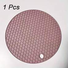 1/4pcs Heat Insulation Round Honeycomb Silicone Placemat - Non-Slip Pot Holder, Easy To Clean, High Temperature Resistant Table Mat - For Home Kitchen Dining Table Decor - Suitable For Everyday Use - Perfect Gift For Housewarming - Multicolor - View 14