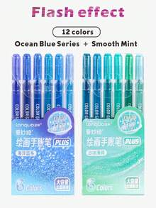 Languo Acrylic Painting Special Hand Pen Plus Version, Super Large Capacity Metallic Gloss Gel Pen, 1.0mm Stainless Steel Pen Head Design, Ink Flow Smoothly, Suitable For Students To Draw, Take Notes Back To School - Multicolor - View 19