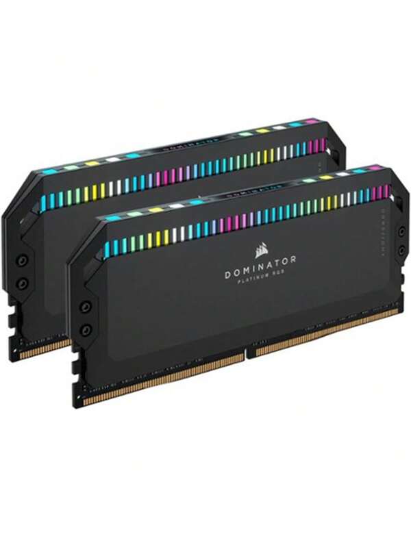 CORSAIR Memoria RAM de escritorio Corsair DOMINATOR PLATINUM RGB DDR5 de 32GB o 64GB a 6000MHz, 7200MHz o 7600MHz, optimizada para Intel, con refrigeración DHX y compatibilidad con XMP 3.0