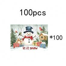 1 Stück/4 Stücke/6 Stücke/100 Stücke Weihnachtsbaum- und Schneemann-Vogelhaus gemusterte wärmeisolierende Tischware, maschinenwaschbare Polyester-Tischware, schützende Tischware, Mittelstück-Dekoration, tägliche Wohnzimmer-Dekoration, geeignet für Gruppenzusammenkunft-Dekoration - Verschiedenfarbig - Übersicht 13