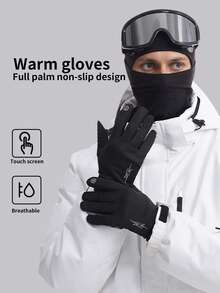 1 Par de Luvas Touchscreen para Outono/Inverno, Antiderrapante, Leve, Adequado para Corrida, Caminhada, Ciclismo, Esportes ao Ar Livre, Quente