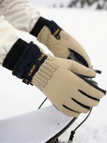 Men's Ski Gloves, Thick Warm Windproof Winter Gloves For Cycling, Riding, Outdoor, Mountaineering, Waterproof - Multicolor - View 5