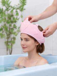 Adjustable Crown Earcup Shower Cap, Suitable For Shampoo And Bath - Shower Cap, Bathroom Accessory, Snug Design, Comfortable To Wear, High-Quality Light Beige Color, Home Bathroom Decoration - Multicolor - View 2