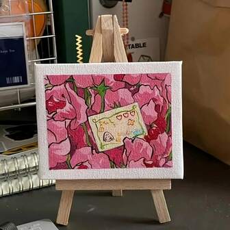 6 Colors Acrylic Paint Set With Easel And Palette - DIY Art & Craft Painting Kit, Includes Drawing Board And Brushes, Ideal Gift For Halloween, Thanksgiving, Christmas