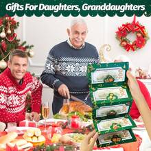 Christmas Money Holders, Cash Gift Card Holders Xmas With 10 Slots Christmas Gift For Men Women Girls Boys, Surprise Money Envelopes, Green - Green - View 5