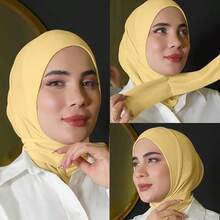 1PCS Thin Inner Hijab Women Plain Instant Turban,Threaded Texture Fabric - H78I - View 12
