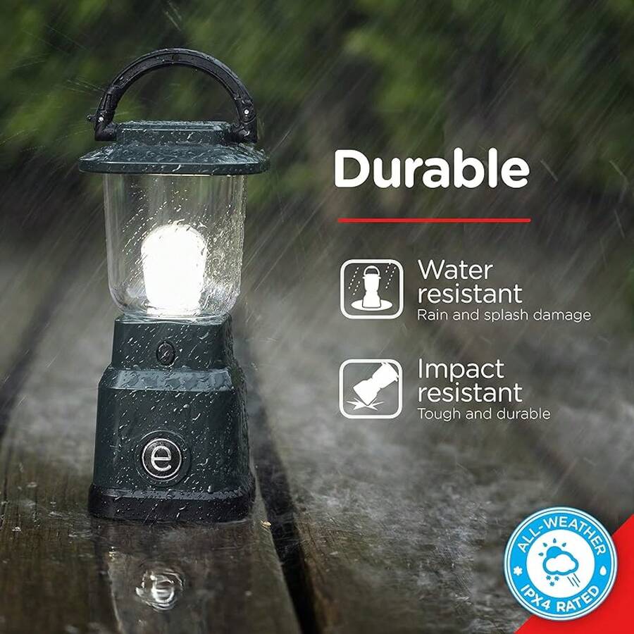 Linterna LED Mini para Camping Enbrighten, Alimentada por Batería, 200 Lúmenes, 40 Horas de Duración, 3 Niveles de Luz, Ideal para Senderismo, Actividades al Aire Libre, Emergencias, Nieve, Huracanes y Tormentas, Verde Azulado, 49561 - verde - Ver 1