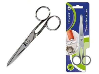 Forbici da cucito Bismark 6. Mazza in acciaio, nere, standard