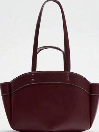 2025年秋季新款单肩手提包，时尚大容量通勤购物包，办公包