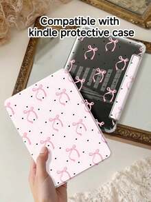 Simple And Stylish Bow Pattern Clear Crystal Tablet Case. Compatible With  11 (2025/10.9)/Air 4/5/6/7 (2025/10.2)/Pro 11/10th/9.7/10.5,  (A16) 11 Inch 11th Generation 2025,Compatible With Samsung Galaxy Tab, Kindle (11th Generation) 2022 Release,Kindle Paperwhite 12th Gen 2024, Great Holiday Gift With A Stylish,Supports Automatic Sleep/Wake Lid - 彩色 - 查看 7