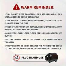 1 pieza Cámara mini HD inalámbrica WiFi, grabadora de video, monitoreo de doméstica inteligente para niños y mascotas, cámara de compacta, cámara de portátil, cámara de alimentada por USB - Monitoreo gratuito, compañero de doméstica para padres y dueños de mascotas - Negro - Ver 8