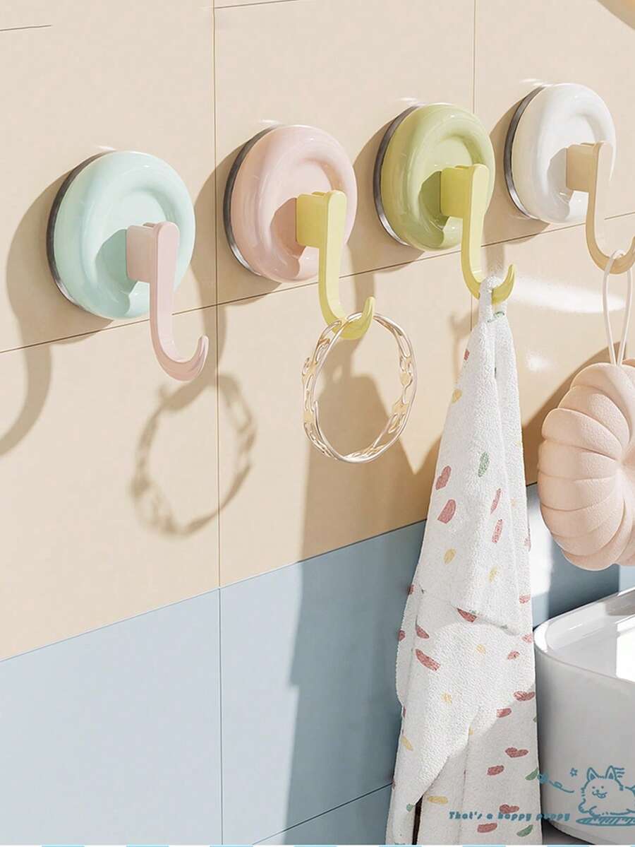 Süßigkeiten-farbene Saugnapf-Wandhaken, Badezimmer Küche Wandhaken, spurlose Vakuum-Saughaken, Babyzimmer, modern minimalistisch, nordischer Stil, Luxus, Ins-Stil, geeignet für Frühling, Sommer, Herbst, Winter, Eltern, junge Familien, Mieter, Büromitarbeiter, Valentinstag, Muttertag, Weihnachten, Einweihungsgeschenke, Babyzimmer, Badezimmer, Küche, Eingangsbereich, in der Nähe des Kleiderschranks, Büro, hinter der Tür, Keramikfliesen-Wand, Glasoberfläche, praktisches Geschenk