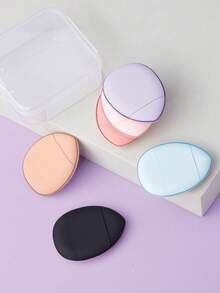 4个迷你指套粉扑粉底液小气垫散粉海绵面部遮瑕BB霜化妆工具 - 彩色 - 查看 5