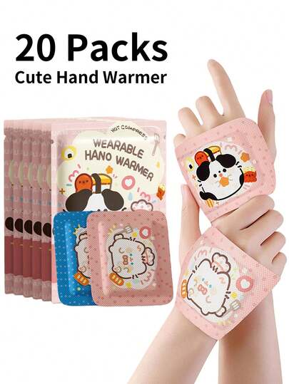 20片/10片/5片装自发热暖手贴，冬季防寒贴片，手部保暖贴，适合书写、电脑工作、游戏，冬季保护双手免受冻伤，冬季必备小工具，男女通用双色，情侣圣诞礼物，暖手贴，男士礼物，圣诞袜填充物，可充电保温暖手贴，闺蜜节礼物，小狗礼物，嘉年华礼物