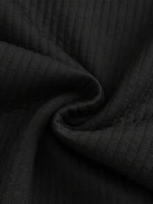 Men's Black V-Neck Polo Shirt, New Stylish Design Collared Pullover Top For Spring & Autumn