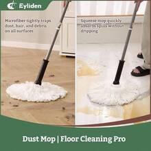 Twist Mop - Simple Easy Self - Wringing, 57 Long Handle,  All Type Floors, Microfiber String Mops Cleans Dust Pet Hair, Quick Absorbs Spills On Floor, JX - 0001 White - trắng - Xem 5