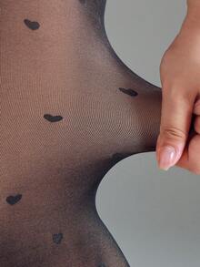 1pc Women's 80g/90g Apricot/Black Winter Fashionable Minimalist Pantyhose Thick Tights